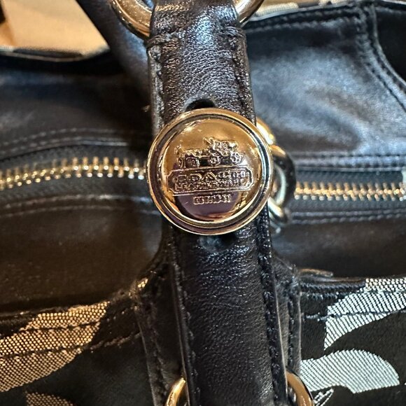 Coach Bag Black and Cream Shoulder Bag NWOT - Picture 8 of 12